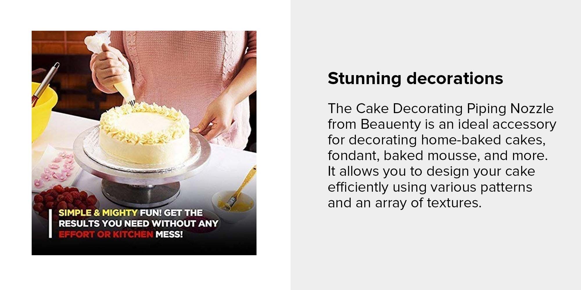 Cake Decorating Piping Nozzle Silver 5cm