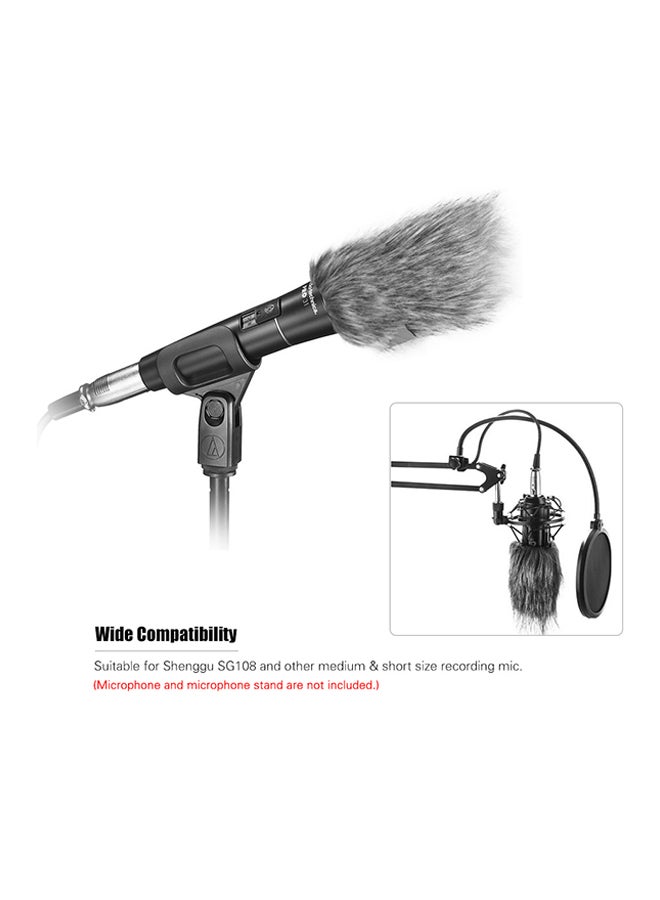 Fur Microphone Windscreen D5986-M Grey