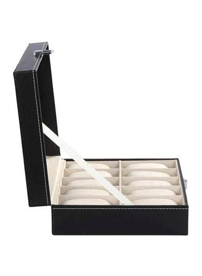 10-Compartment Watch Organizer Box