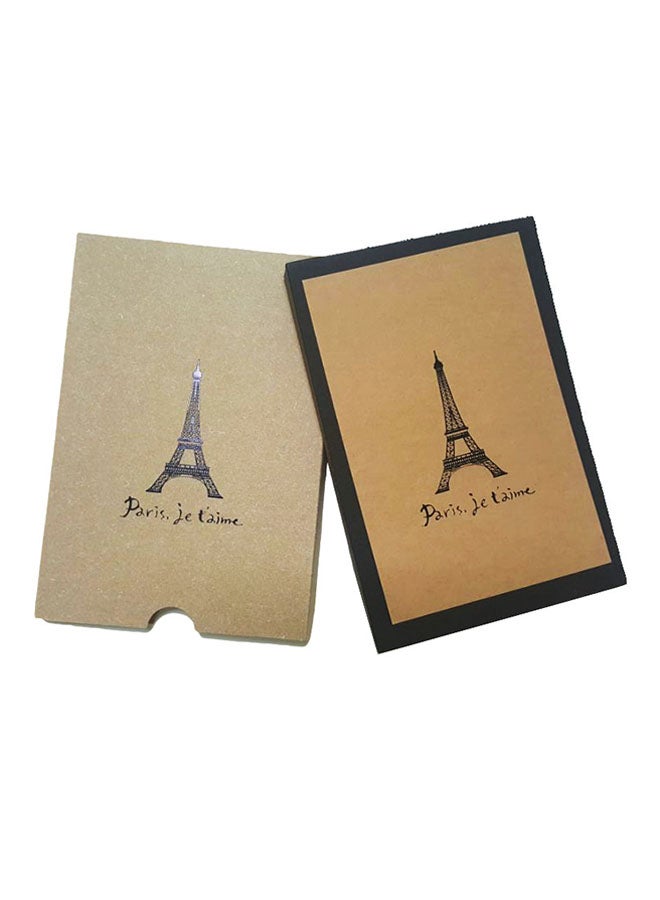 Paris Eiffel Tower Creative Self-adhesive Photo A5 Album Brown