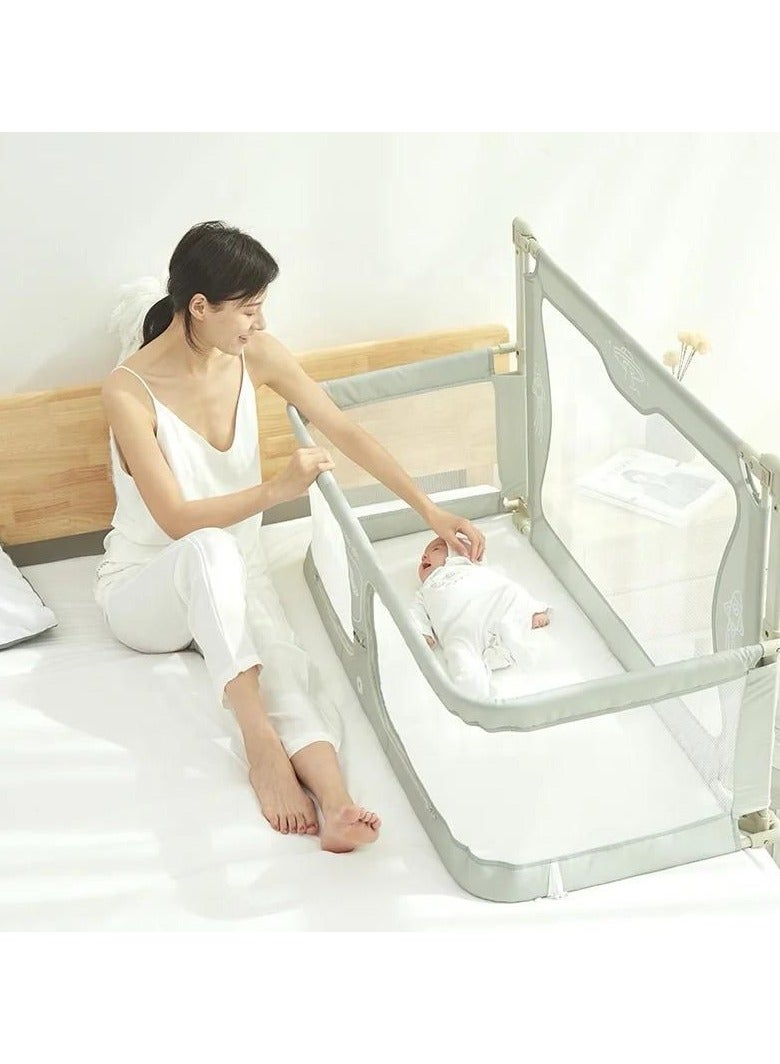 Baby Bed Folding Bed Newborn Folding Crib Folding Crib Bedside Sleeper Bedside Sleeper Joint Sleeper for Babies in Bed, Breathable and Visible, Mesh Window Soft Washable