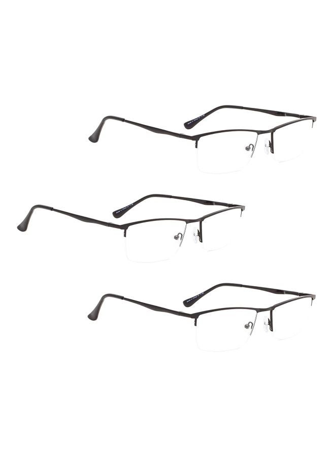 unisex Pack Of 3 Semi-Rimless Reading Glasses