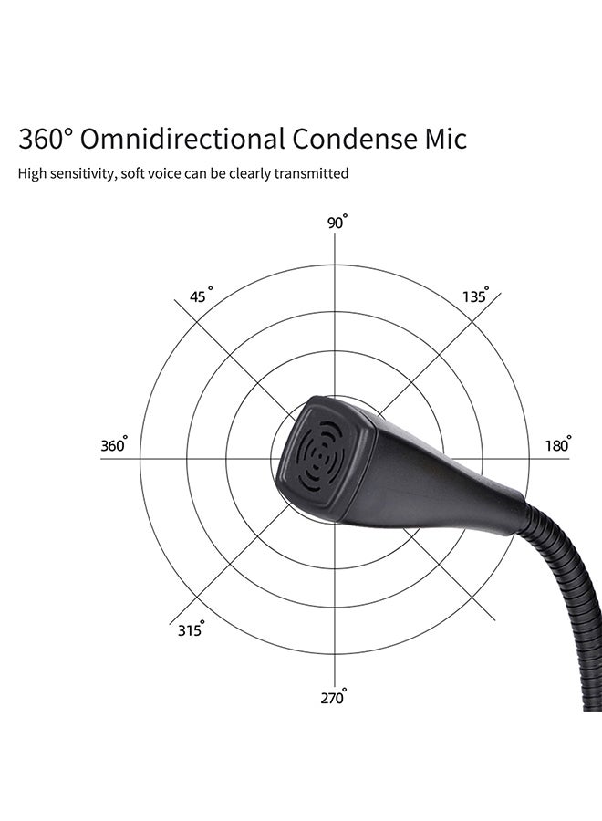 USB Conference Computer Microphone Black