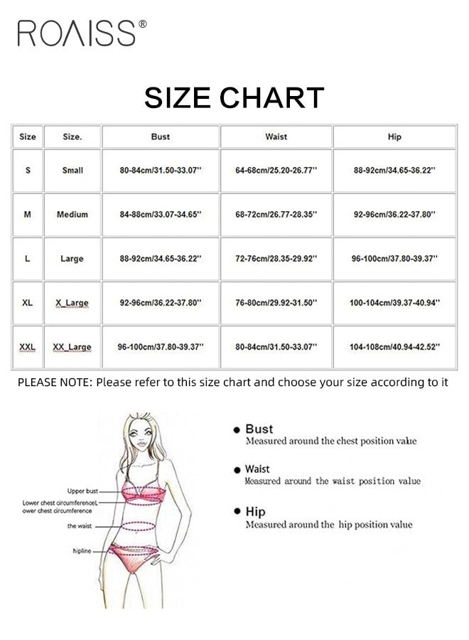3Pcs Lip Print Pattern Lingerie Suit for Women Transparent Mesh Chain Design Underwear Set Halterneck Bikini Loungewear Includes Garters Teddy Babydolls Cosplay Costumes Boudoir Outfits
