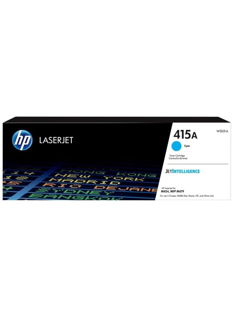 Original 415A LaserJet Toner Cartridge W2031A Cyan Blue