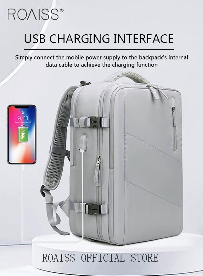 Large Travel Backpack Carry On Backpack Expandable Airline Airplane Approved Weekender Backpack Hiking Backpack Laptop Backpack with USB Charging Port Waterproof Backpack