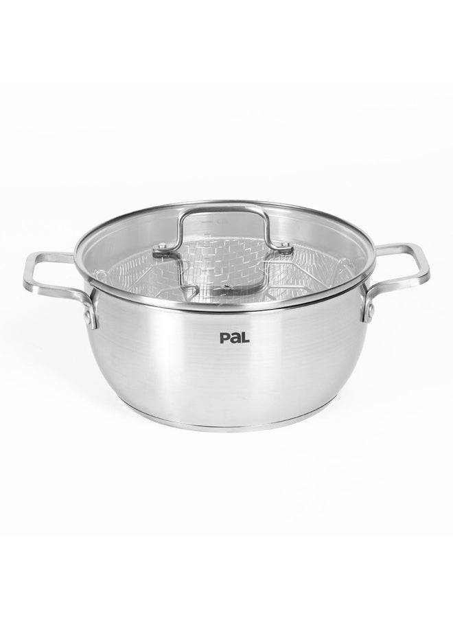 Pal Titanium Pro Inox Frying Pot, Metallic - 24 Cm