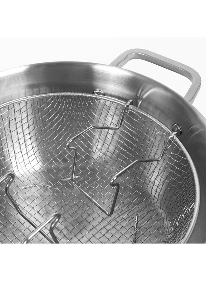 Pal Titanium Pro Inox Frying Pot, Metallic - 24 Cm