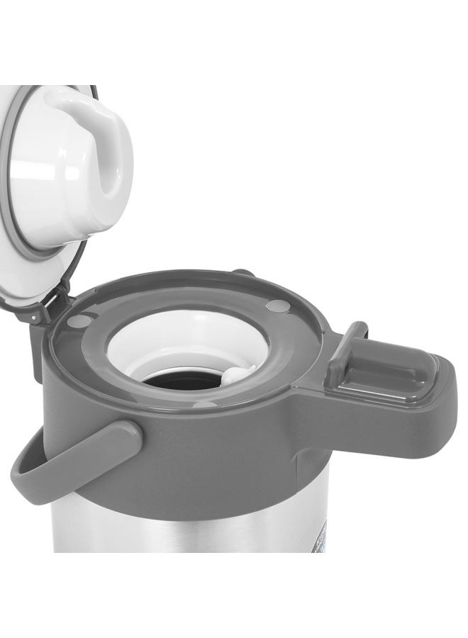 Borosil Stainless Steel Airpot, Silver & Grey - 4L