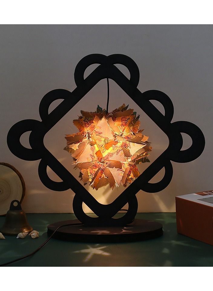 Ancient Palace Creative Gifts Home Handmade DIY Bedside Decoration Small Table Shadow Paper Carving Lamp Night Light