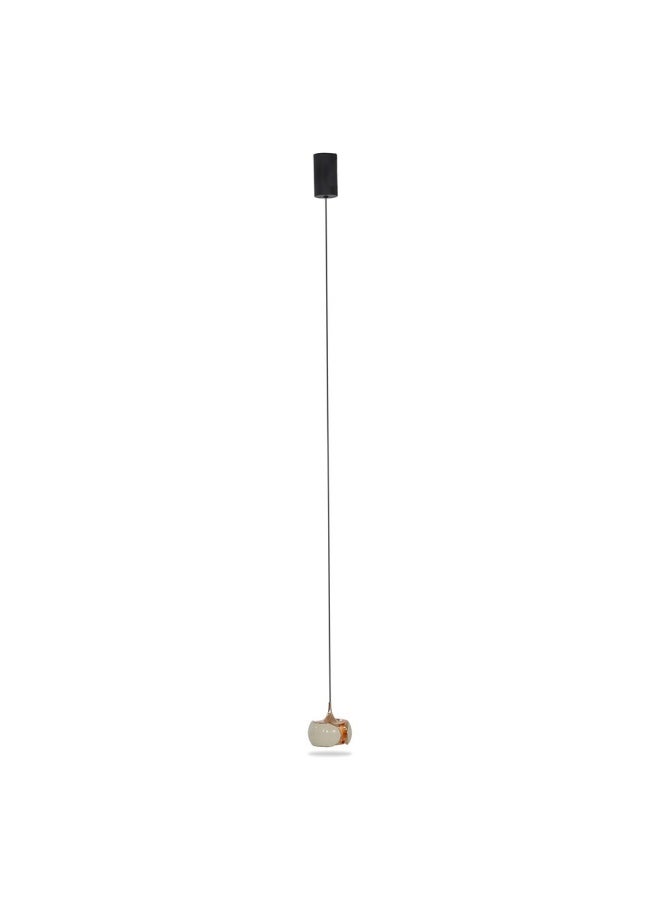 Ermin Sngl Pendant Lamp Bk+Wt