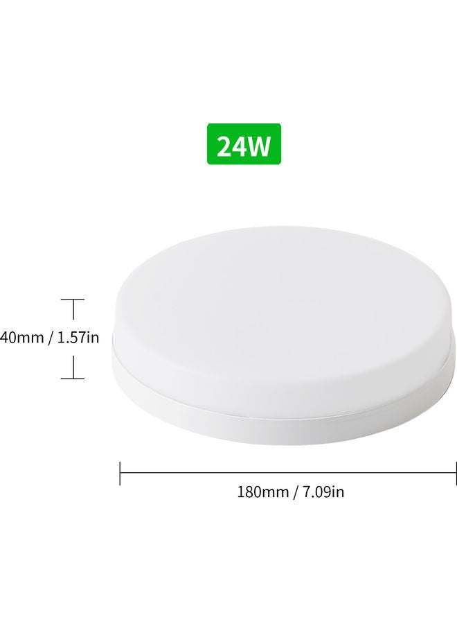 LED Round Ceiling Light 24W White