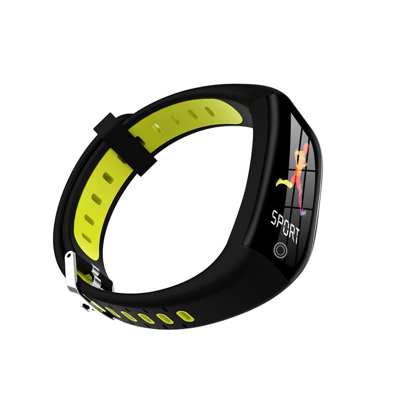 F21 1.14'' Screen BT 4.0 Waterproof Fitness Bracelet Smartwatch Green/Black