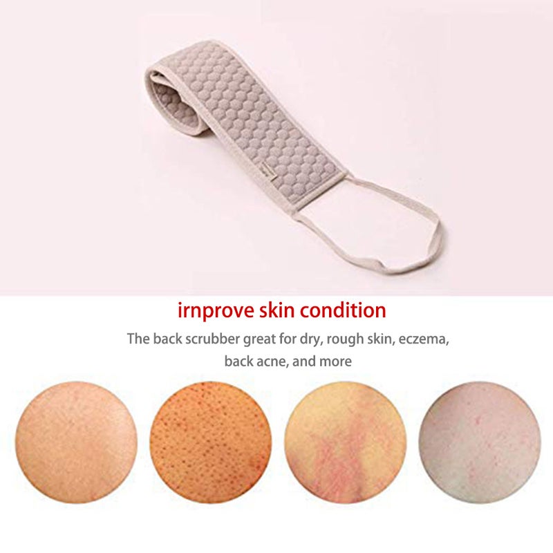 Exfoliating Back Strap Bath Massager With Rope Handles