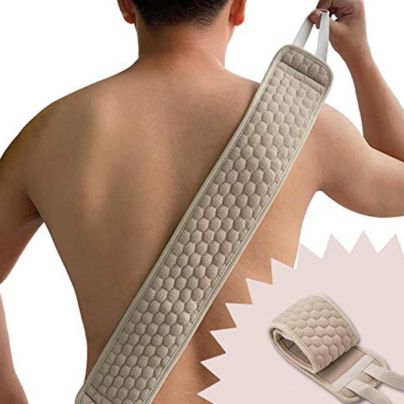 Exfoliating Back Strap Bath Massager With Rope Handles