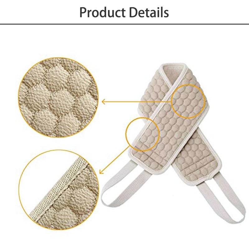 Exfoliating Back Strap Bath Massager With Rope Handles