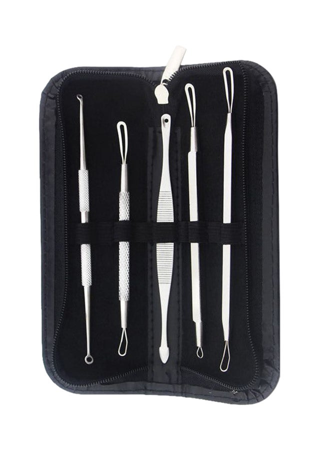 5-Piece Blackhead And Blemish Remover Kit Silver