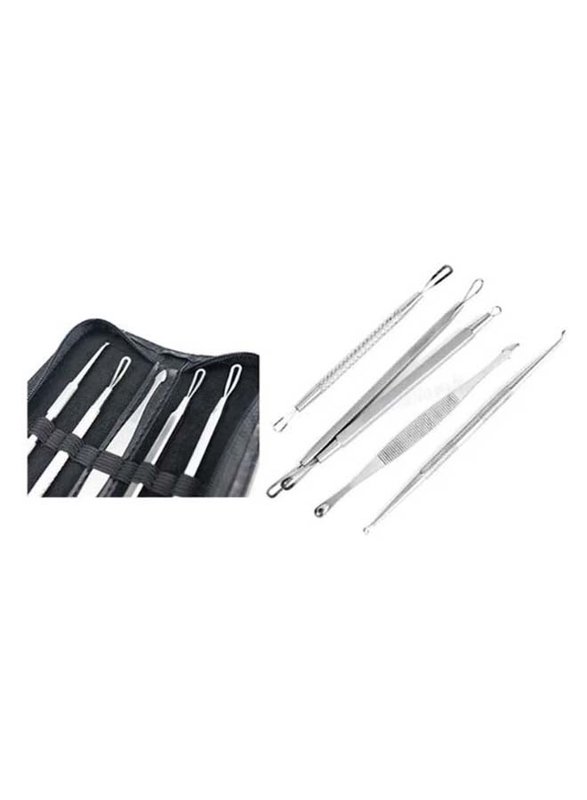 5-Piece Blackhead And Blemish Remover Kit Silver