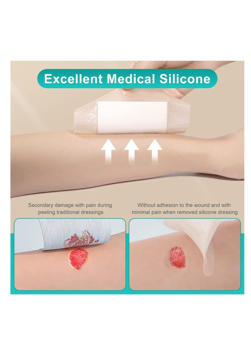 Dimora Silicone Foam Dressing with Border Adhesive 4