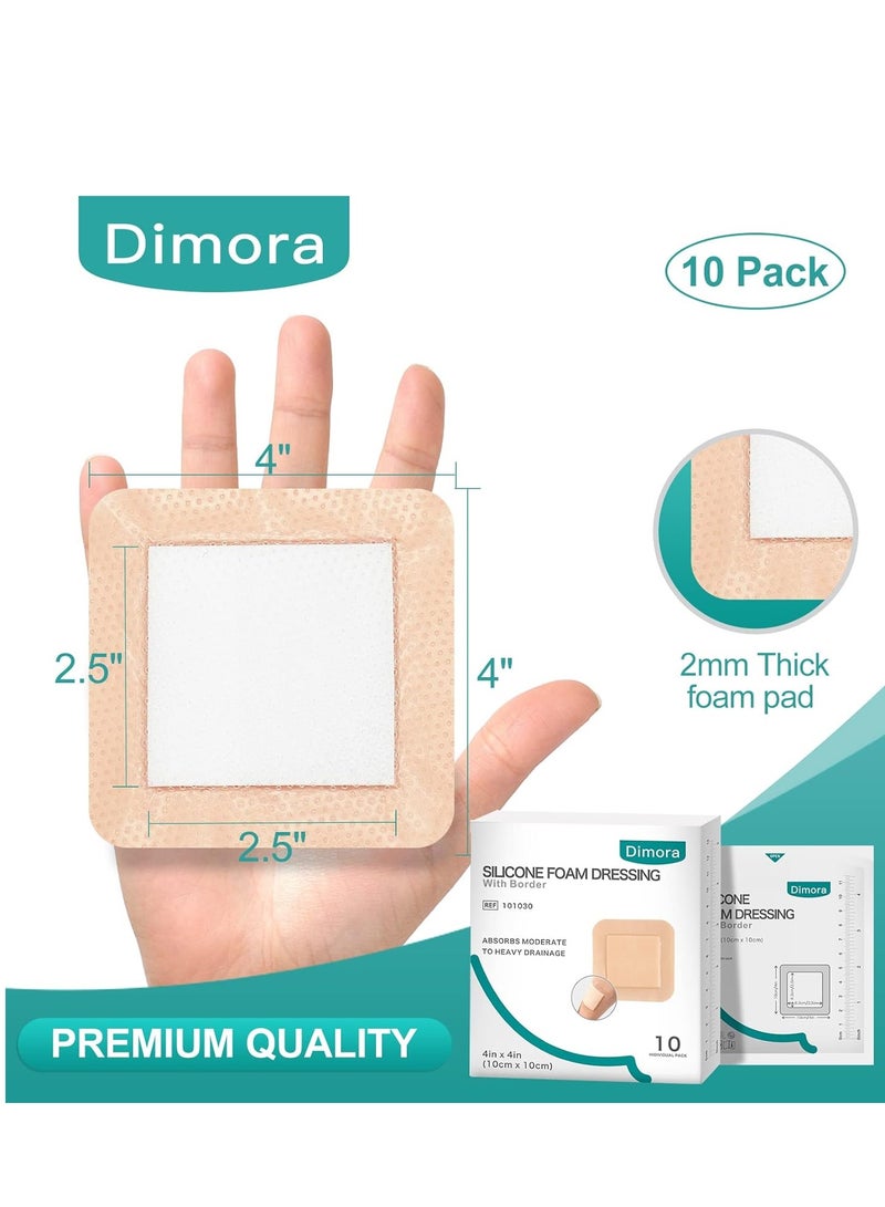 Dimora Silicone Foam Dressing with Border Adhesive 4