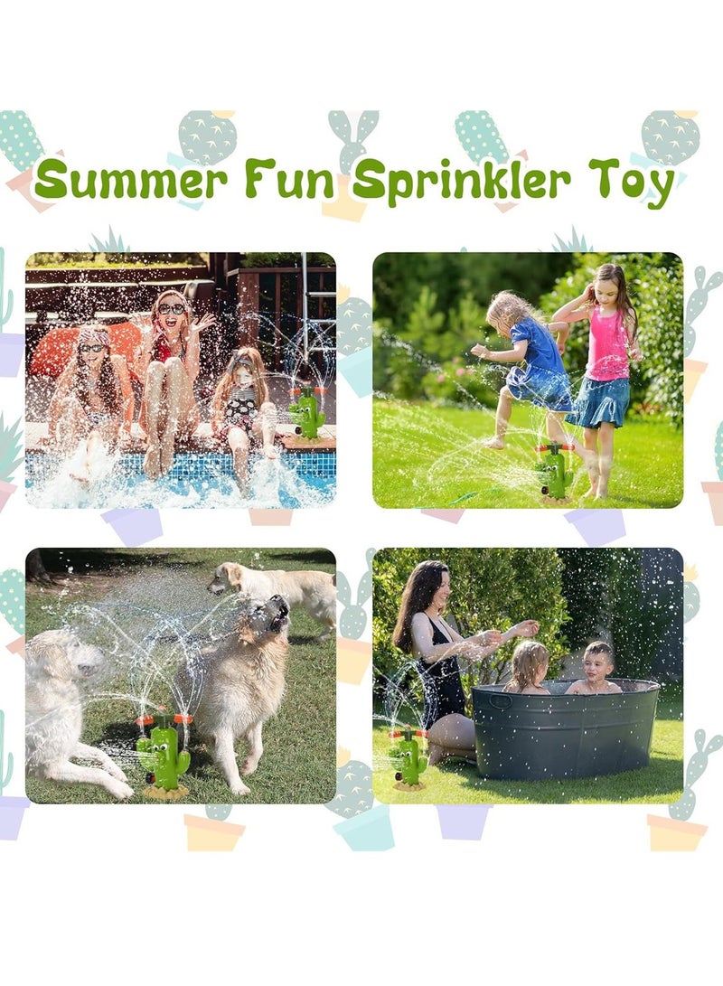 Outdoor water spray cactus rotating nozzle automatic water spray courtyard garden water play toy