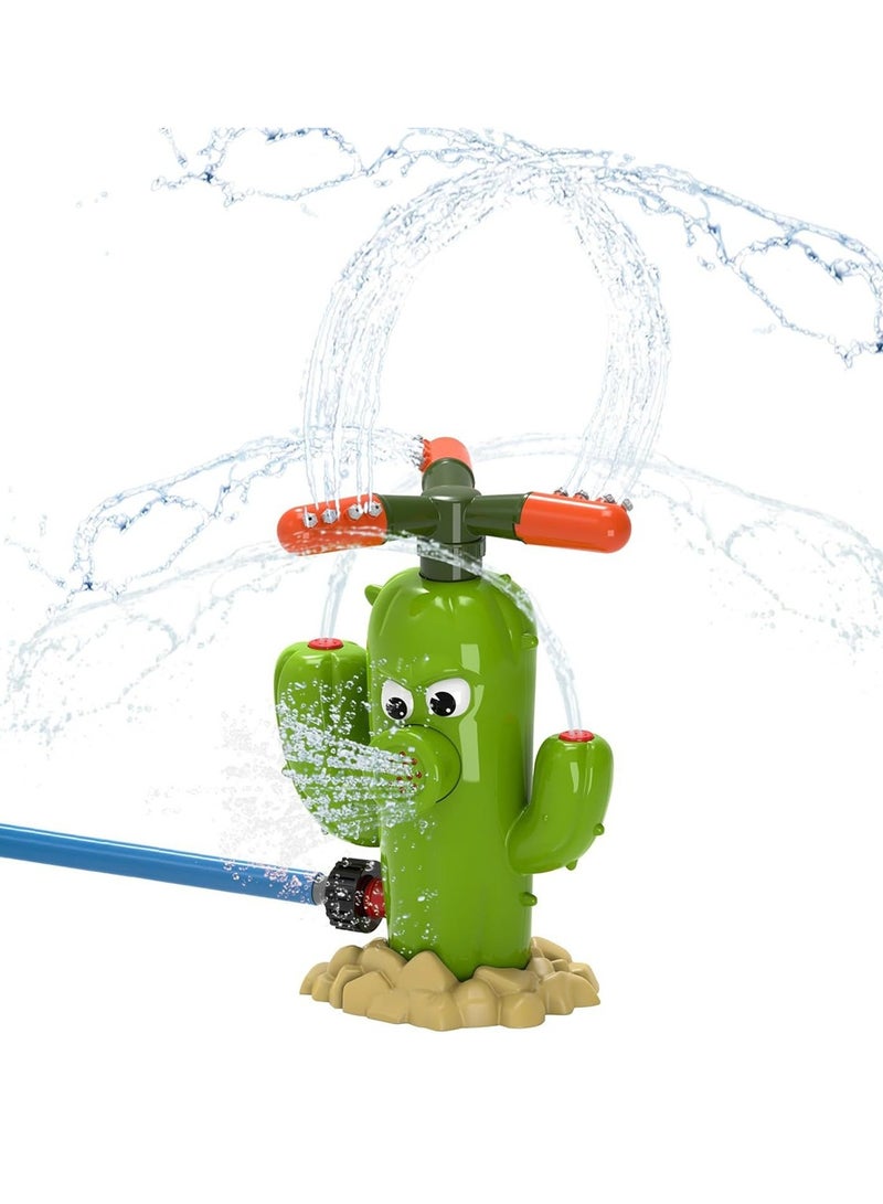 Outdoor water spray cactus rotating nozzle automatic water spray courtyard garden water play toy