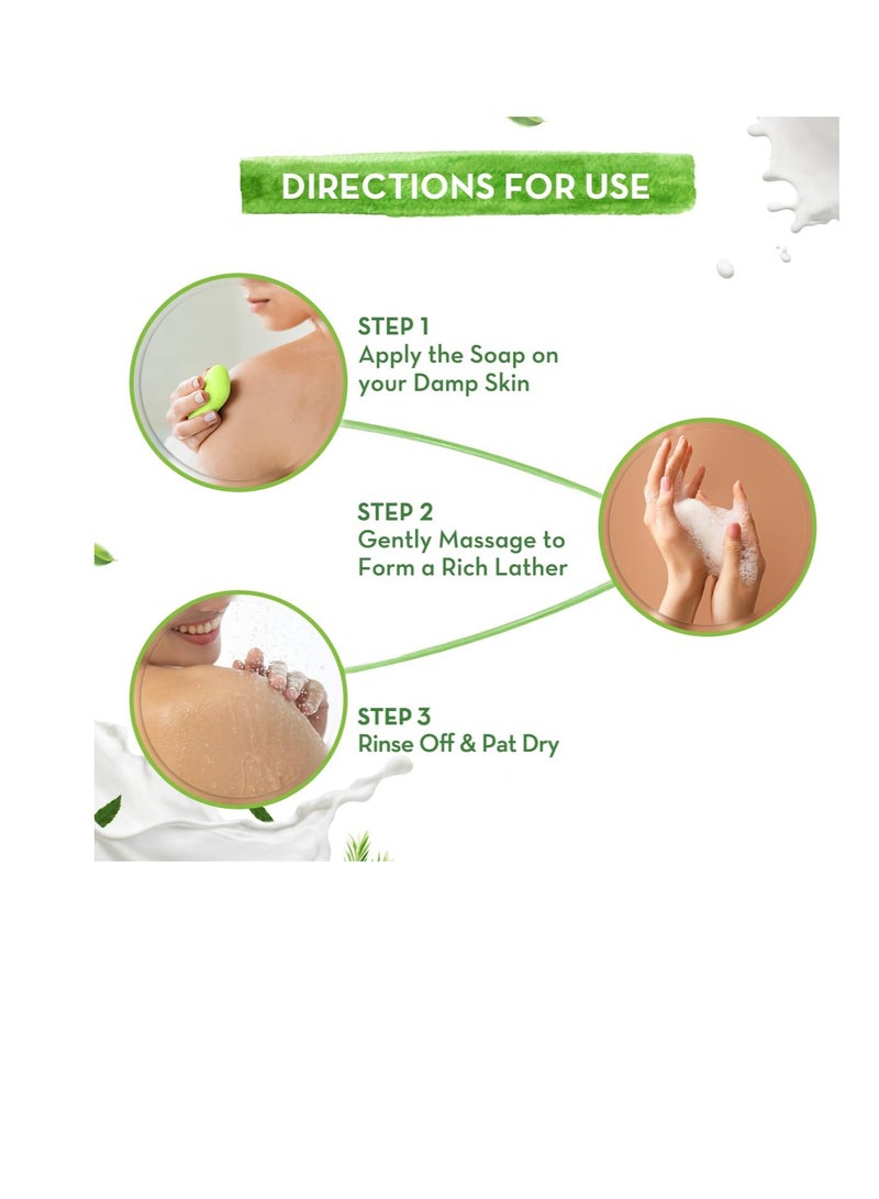 Mamaearth Neem Moisturizing Lotion Soap with Neem and Tea Tree for Skin Purification Value Pack Of 4125 g 4 Units For Skin Protection Soothes Inflammation Deeply Cleanses 76% TFM Grade 1 Soap