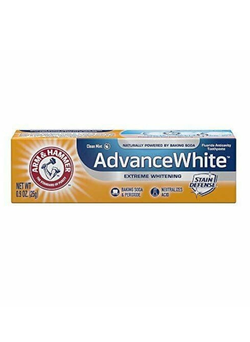 ARM & HAMMER Advance White Baking Soda & Peroxide Toothpaste, Extreme Whitening 0.9 oz / 25 g