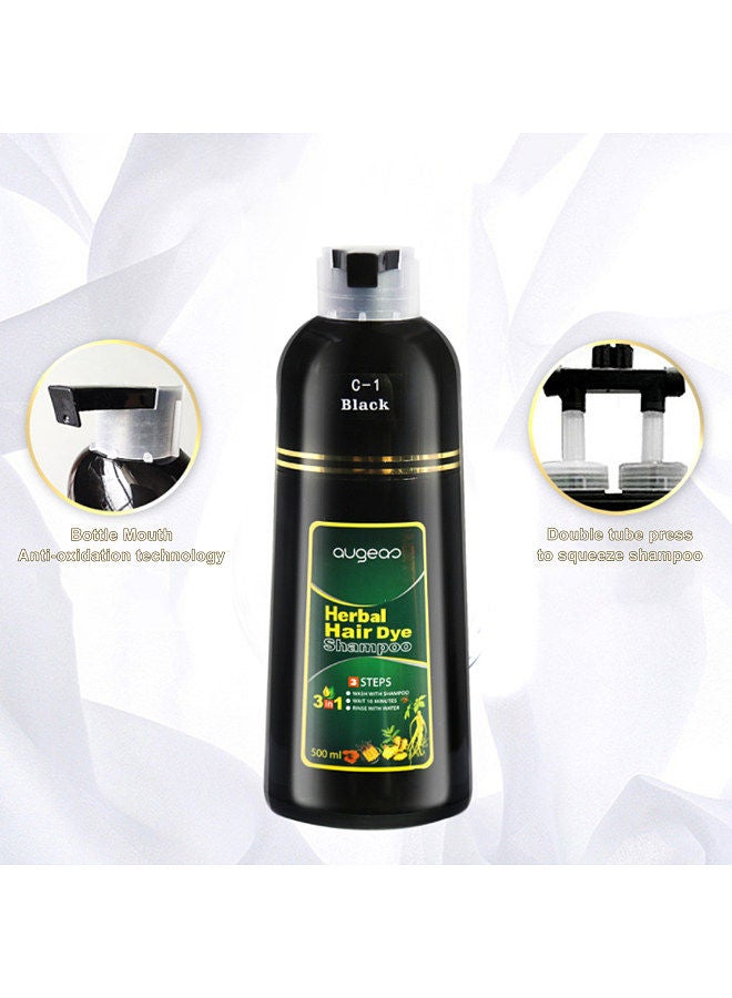 Augeas 500ml Foam Herbal Hair Dye Shampoo Mild Non-irritating Natural Long-lasting No Black Scalp Hair Care
