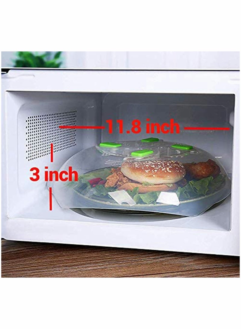 Microwave Splatter Cover, Microwave Plate Cover, Microwave Food Cover, Microwave Splatter Guard, Anti-Splatter with Steam Vents (11.8 Inch)