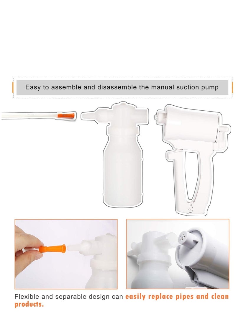 Phlegm Suction Pump, Multifunctional Portable Handheld Lightweight Sputum Suction Pump with Disposable Suction Tube, Suitable for Daily Home or Emergency Use