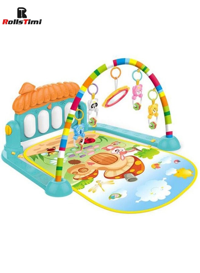 Musical Piano Play Indoor Mat Center With Melodies Rattle For Kids