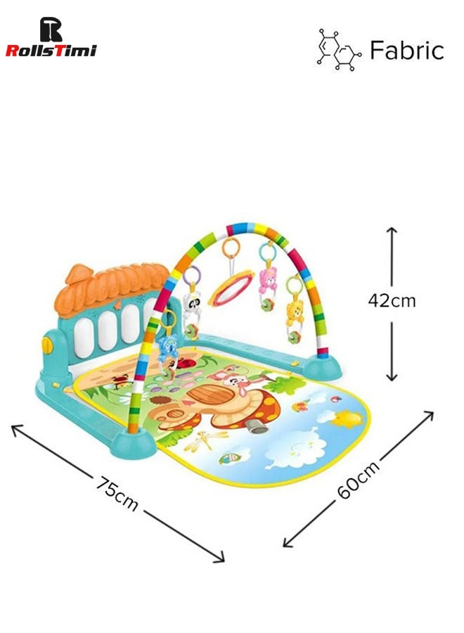 Musical Piano Play Indoor Mat Center With Melodies Rattle For Kids