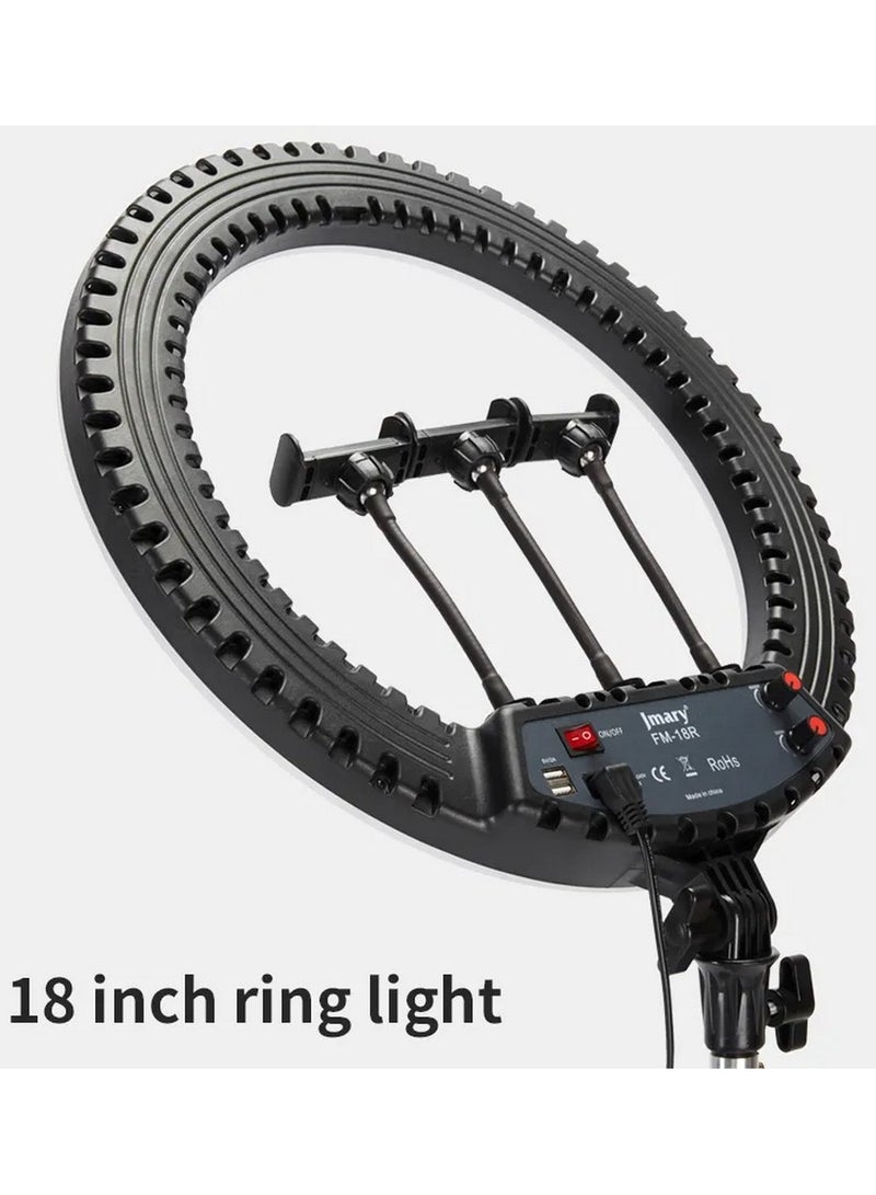 Jmary FM-18R 18 Inch LED Beauty Ring Light with 2 USB Ports and Remote Control