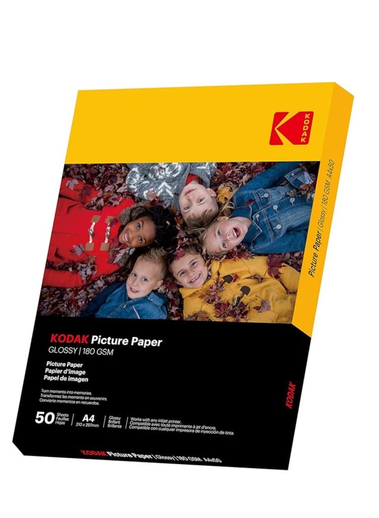 Picture Paper Glossy 180 gsm A4 Size x 50 Sheets