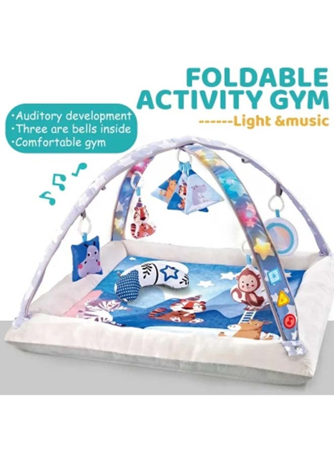 Baby Play Mat Activity Gym With Light And Music, Hanging Toys And Soft Foam