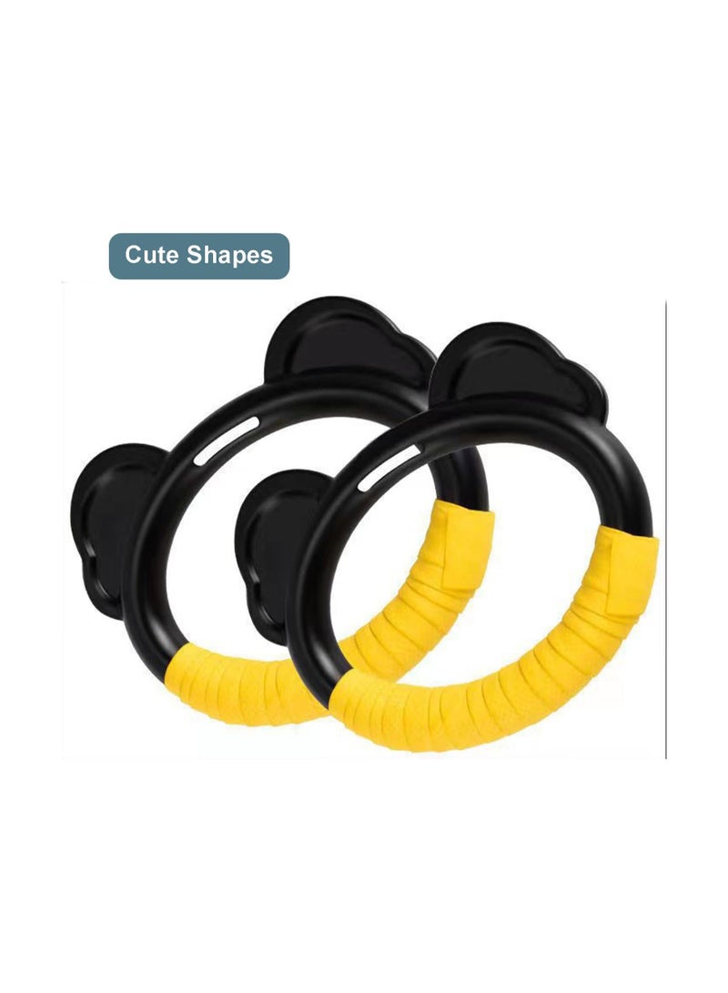 Gymnastic Rings, 2 Meters Long Home Gymnastic Rings Pull Up Rings for Exercise, Pull Up Rings with Adjustable Straps, Home Fitness Equipment for Children, Home Exercise Gym Rings, for Fitness Kit