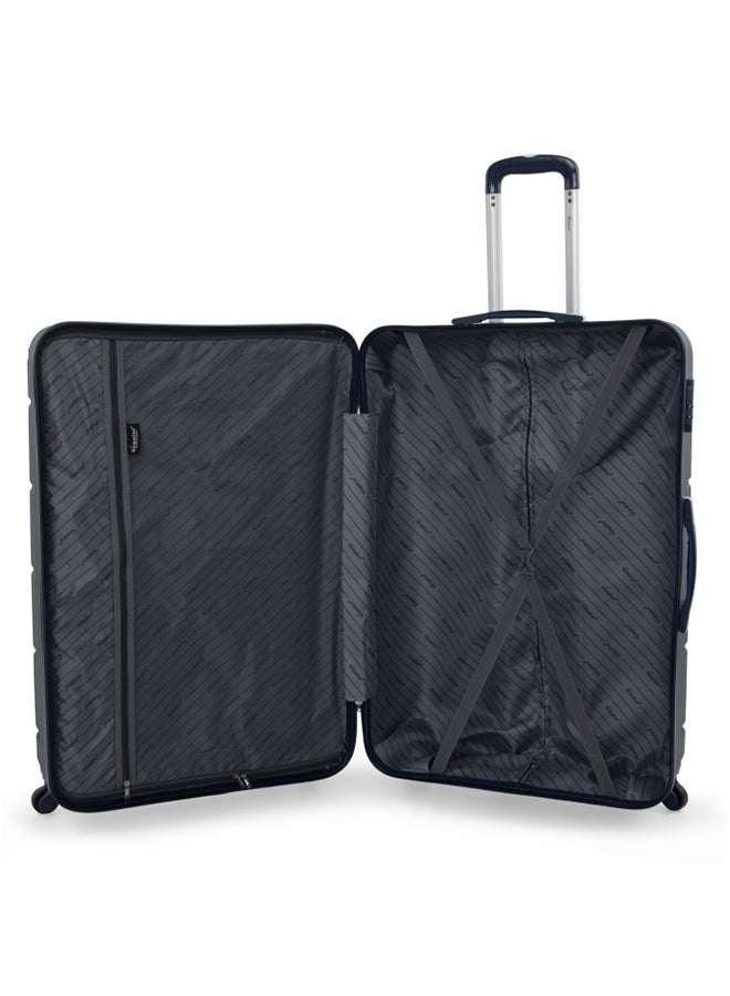 Hard Case Travel Bag Cabin Luggage Trolley ABS Lightweight Suitcase with 4 Spinner Wheels A1012 Blue