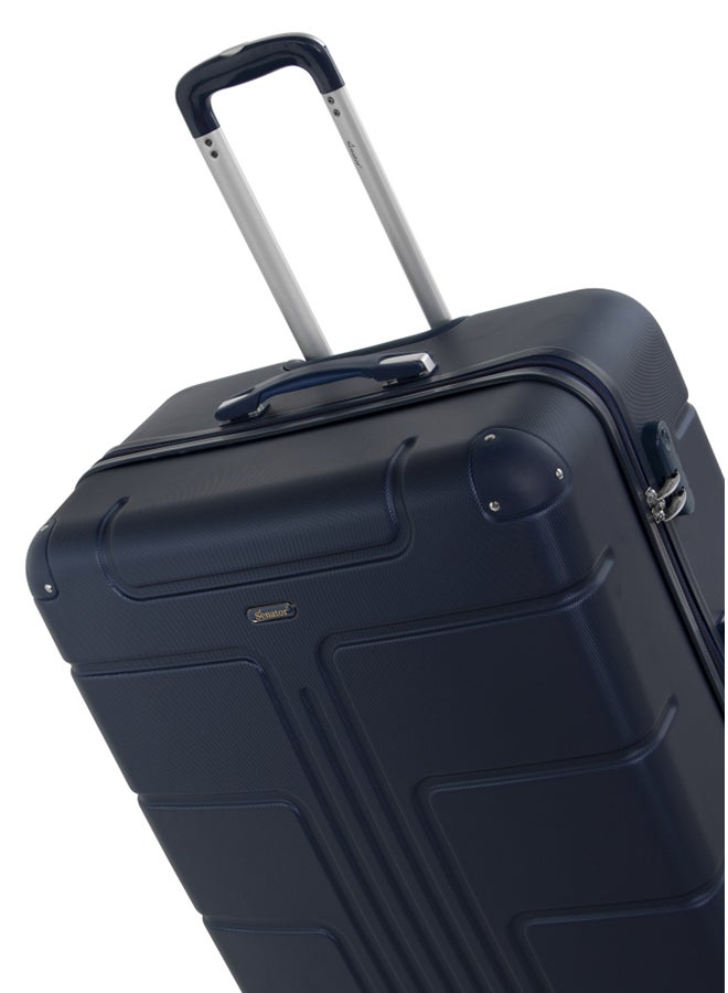 Hard Case Travel Bag Cabin Luggage Trolley ABS Lightweight Suitcase with 4 Spinner Wheels A1012 Blue