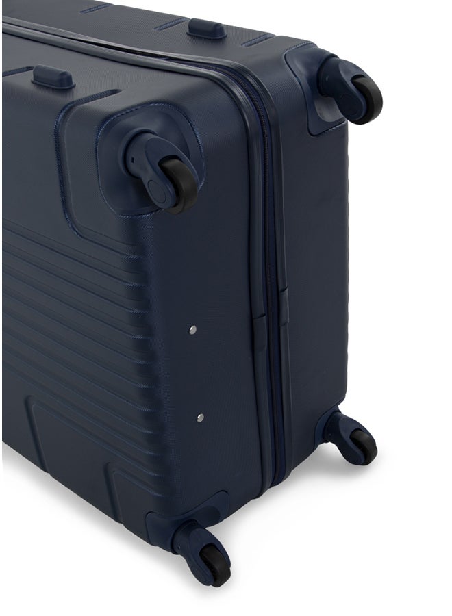 Hard Case Travel Bag Cabin Luggage Trolley ABS Lightweight Suitcase with 4 Spinner Wheels A1012 Blue