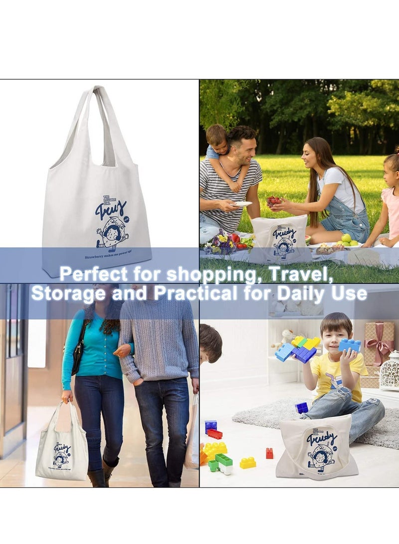 Canvas Tote Bags with Inner Pocket Reusable Grocery Bags Bulk Reusable Shopping Bags Large Capacity