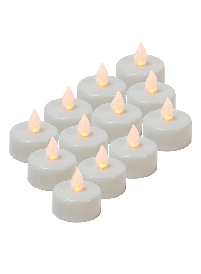 12-Piece LED Tealight Candle Set White