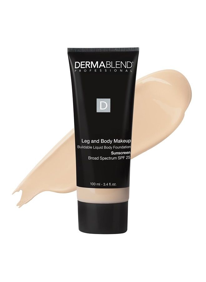 Leg and Body Makeup Foundation with SPF 25, 0N Fair Nude, 3.4 Fl. Oz.