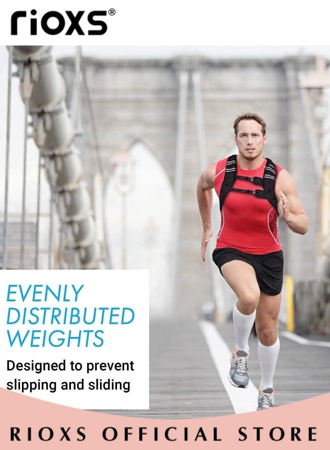 Adjustable Weighted Vest Weight Jacket for Men and Women with Reflective Stripe for Running Strength Training Workout Jogging Walking Home Gym Fitness