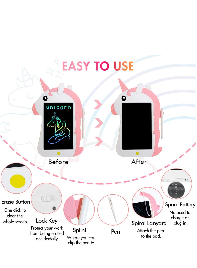Unicorn LCD Writing Tablet for Kids 8.5 Inch Doodle Scribbler Pad with Stylus,Painting Board, Magic Board, Birthday Gifts, Drawing Board Educational Toys for 3+ Years Old