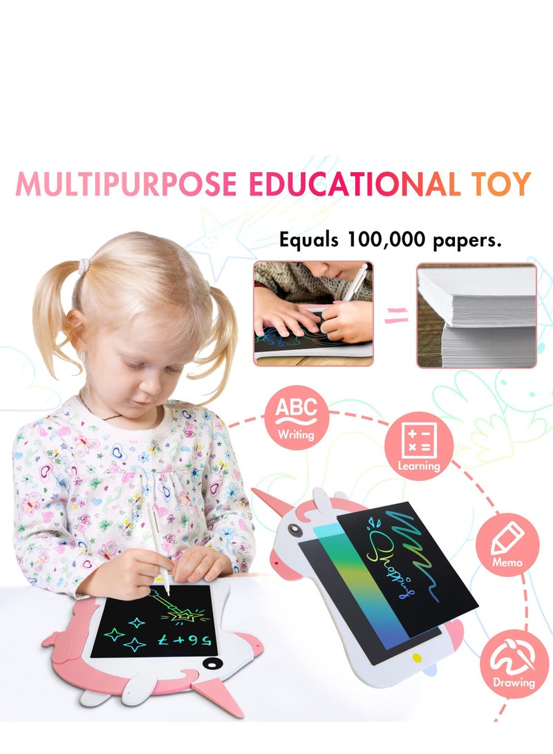 Unicorn LCD Writing Tablet for Kids 8.5 Inch Doodle Scribbler Pad with Stylus,Painting Board, Magic Board, Birthday Gifts, Drawing Board Educational Toys for 3+ Years Old
