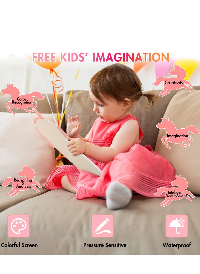 Unicorn LCD Writing Tablet for Kids 8.5 Inch Doodle Scribbler Pad with Stylus,Painting Board, Magic Board, Birthday Gifts, Drawing Board Educational Toys for 3+ Years Old