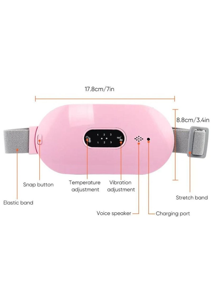 Menstrual Electric Heating Pad Waistband Device Adjustable 4-Speed ​​Rechargeable Heating Cramp Belt Massage