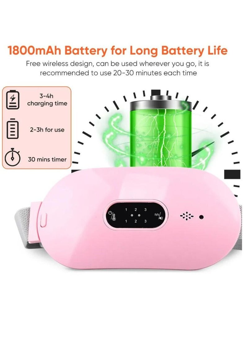 Menstrual Electric Heating Pad Waistband Device Adjustable 4-Speed ​​Rechargeable Heating Cramp Belt Massage