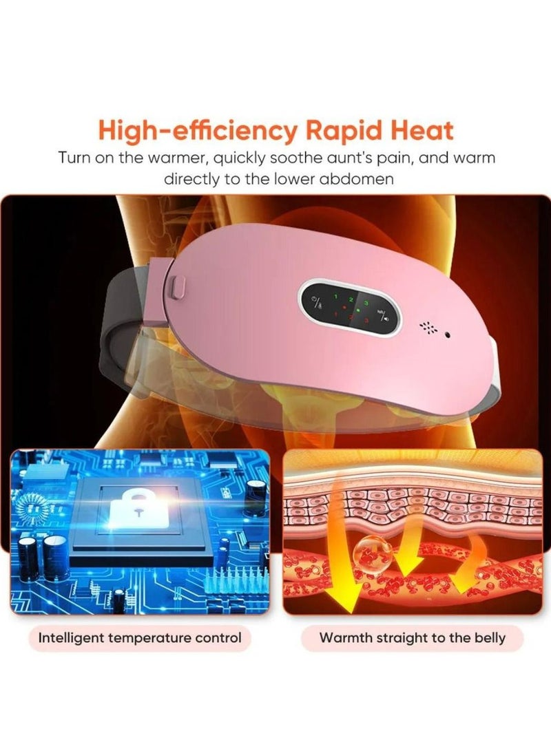 Menstrual Electric Heating Pad Waistband Device Adjustable 4-Speed ​​Rechargeable Heating Cramp Belt Massage